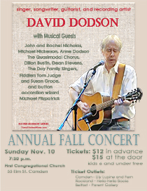 David Dodson 2024 Fall Concert poster PDF